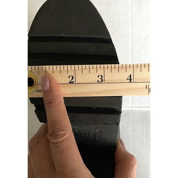 Eileen Fisher Black Kat Leather Wedge Ankle Bootie Pull-On Chelsea Style Sz 8 - Picture 7 of 12